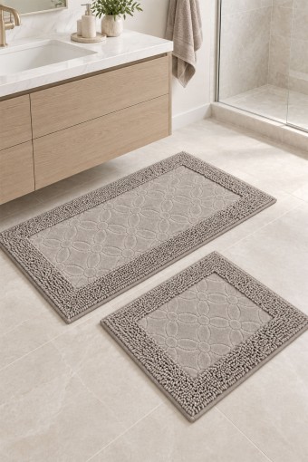 MARİS EV TEKSTİLİ - Maris Paspas Mosso Çiçek 2'li Set 60x100cm 50x60cm