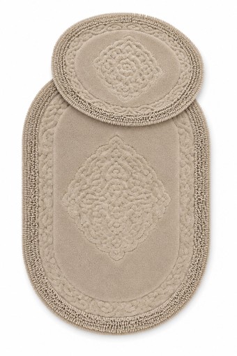 MARİS EV TEKSTİLİ - Maris Paspas Mosso Oval Osmanlı 2'li Set 60x100cm 50x60cm
