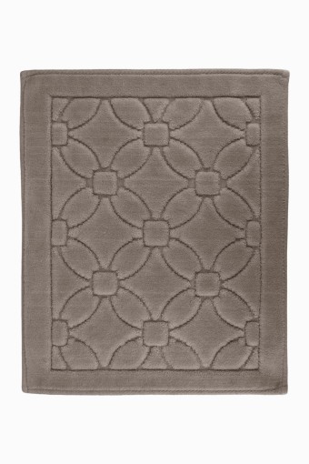 MARİS EV TEKSTİLİ - Maris Paspas Pamuklu Çiçek Desen - Antrasit - 60x100cm (1)