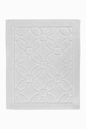 MARİS EV TEKSTİLİ - Maris Paspas Pamuklu Çiçek Desen - Beyaz - 60x100cm