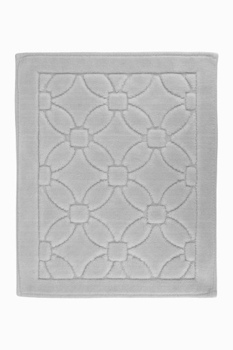 MARİS EV TEKSTİLİ - Maris Paspas Pamuklu Çiçek Desen - Gri - 50x60cm