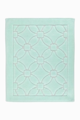 MARİS EV TEKSTİLİ - Maris Paspas Pamuklu Çiçek Desen - Mint - 50x60cm