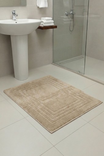 MARİS EV TEKSTİLİ - Maris Paspas Pamuklu Çizgi Desen - Bej - 50x60cm