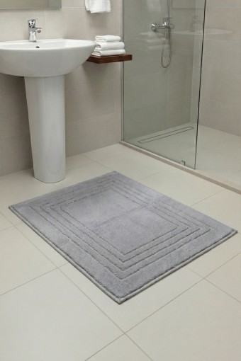 MARİS EV TEKSTİLİ - Maris Paspas Pamuklu Çizgi Desen - Gri - 50x60cm