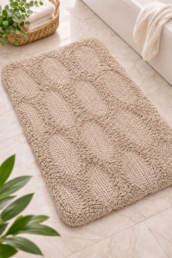 MARİS EV TEKSTİLİ - Maris Paspas Royal Tufting Vera Desen - Bej - 60x100cm