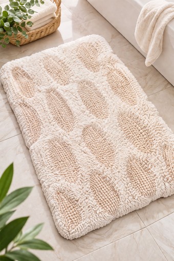 MARİS EV TEKSTİLİ - Maris Paspas Royal Tufting Vera Desen - Krem - 50x60cm