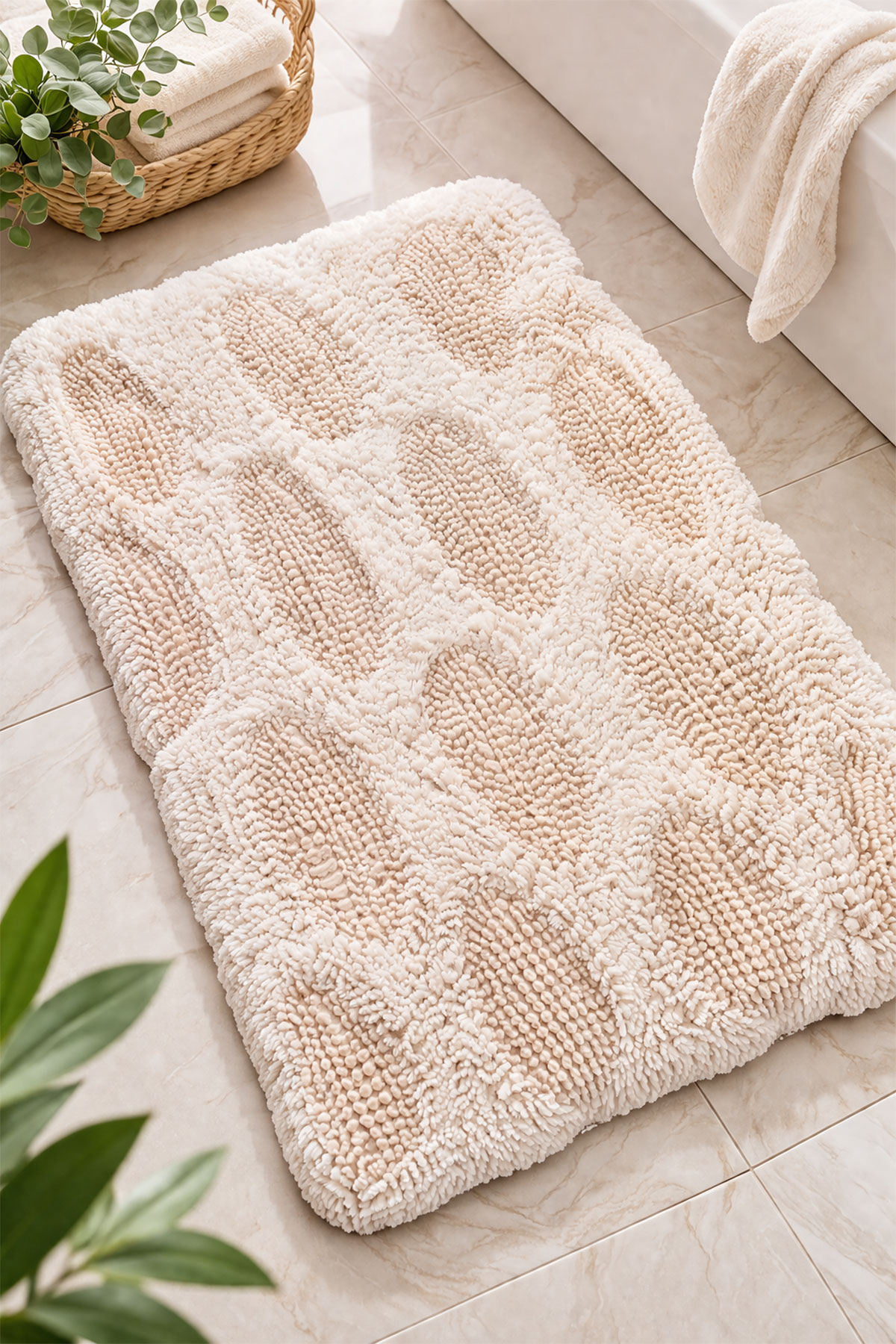 Maris Paspas Royal Tufting Vera Desen - Krem - 60x100cm - Thumbnail