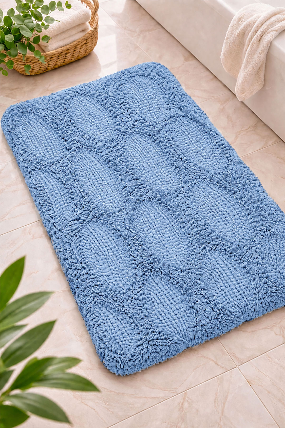 Maris Paspas Royal Tufting Vera Desen - Mavi - 60x100cm - Thumbnail