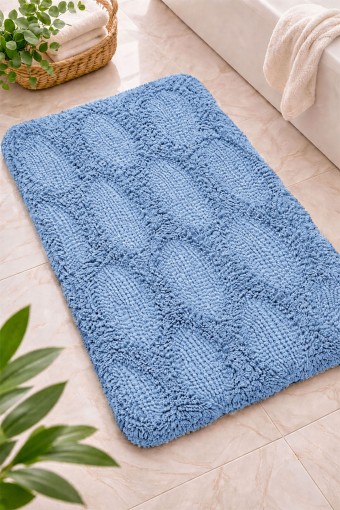 MARİS EV TEKSTİLİ - Maris Paspas Royal Tufting Vera Desen - Mavi - 60x100cm