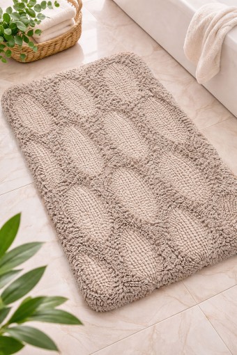 MARİS EV TEKSTİLİ - Maris Paspas Royal Tufting Vera Desen - Vizon - 50x60cm