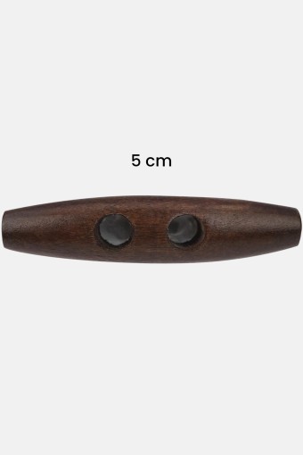 MARİS DÜĞME - Maris Unisex Ahşap Çoban Düğme Üst Delikli Tek Kutu 1 Boy 5 Cm