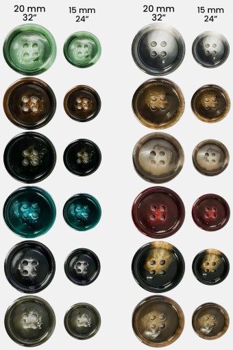 MARİS DÜĞME - Maris Unisex Pantolon Ceket Düğmesi Üst Dikişli 2 Kutu 2 Boy 24-32 İnç