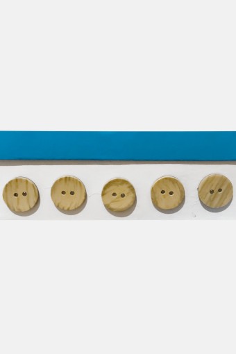 MARİS DÜĞME - Maris Unisex Ahşap Görünümlü Düğme Üst Delikli Tek Kutu 28 Mm