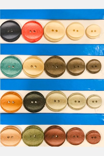 MARİS DÜĞME - Maris Unısex Yelek Kaban Mont Düğmesi Üst Delikli Yuvarlak Mat 4 Kutu 3 Boy 48-40-32 Mm