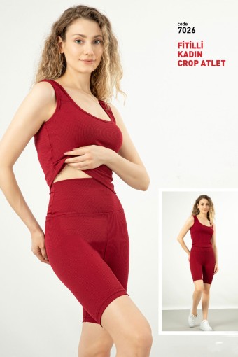 MEG STYLE - Meg Style Kadın Kalın Askılı Atlet - Bordo (1)