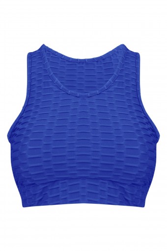 MEG STYLE - Meg Kadın Brezilya Pedli Büstiyer - Saks Mavisi