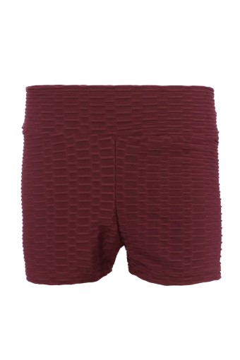 MEG STYLE - Meg Kadın Brezilya Yüksel Bel Şort - Bordo