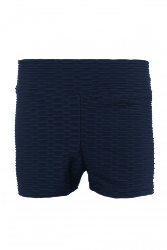 MEG STYLE - Meg Kadın Brezilya Yüksel Bel Şort - Lacivert