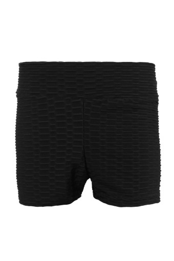 MEG STYLE - Meg Kadın Brezilya Yüksel Bel Şort - Siyah
