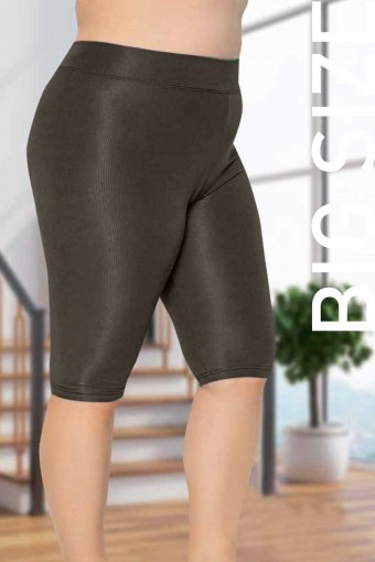 MEG STYLE - Meg Kadın Dizüstü Büyük Beden Tayt - Haki Yeşili