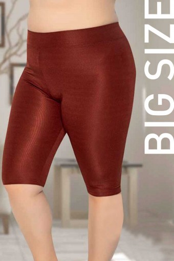 MEG STYLE - Meg Kadın Dizüstü Büyük Beden Tayt - Kiremit