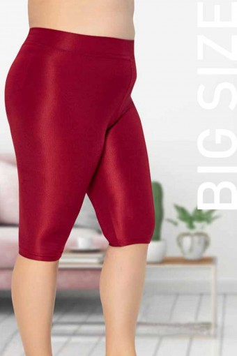 MEG STYLE - Meg Kadın Dizüstü Büyük Beden Tayt - Kırmızı