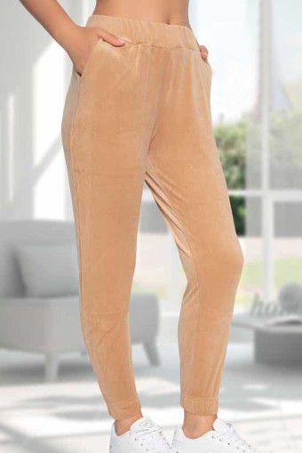 MEG STYLE - Meg Kadın Eşofman Fransız Kadife - Sütlü Kahve