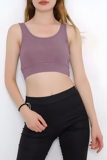 MEG STYLE - Meg Kadın Fitilli Pedli Büstiyer - Bej (1)