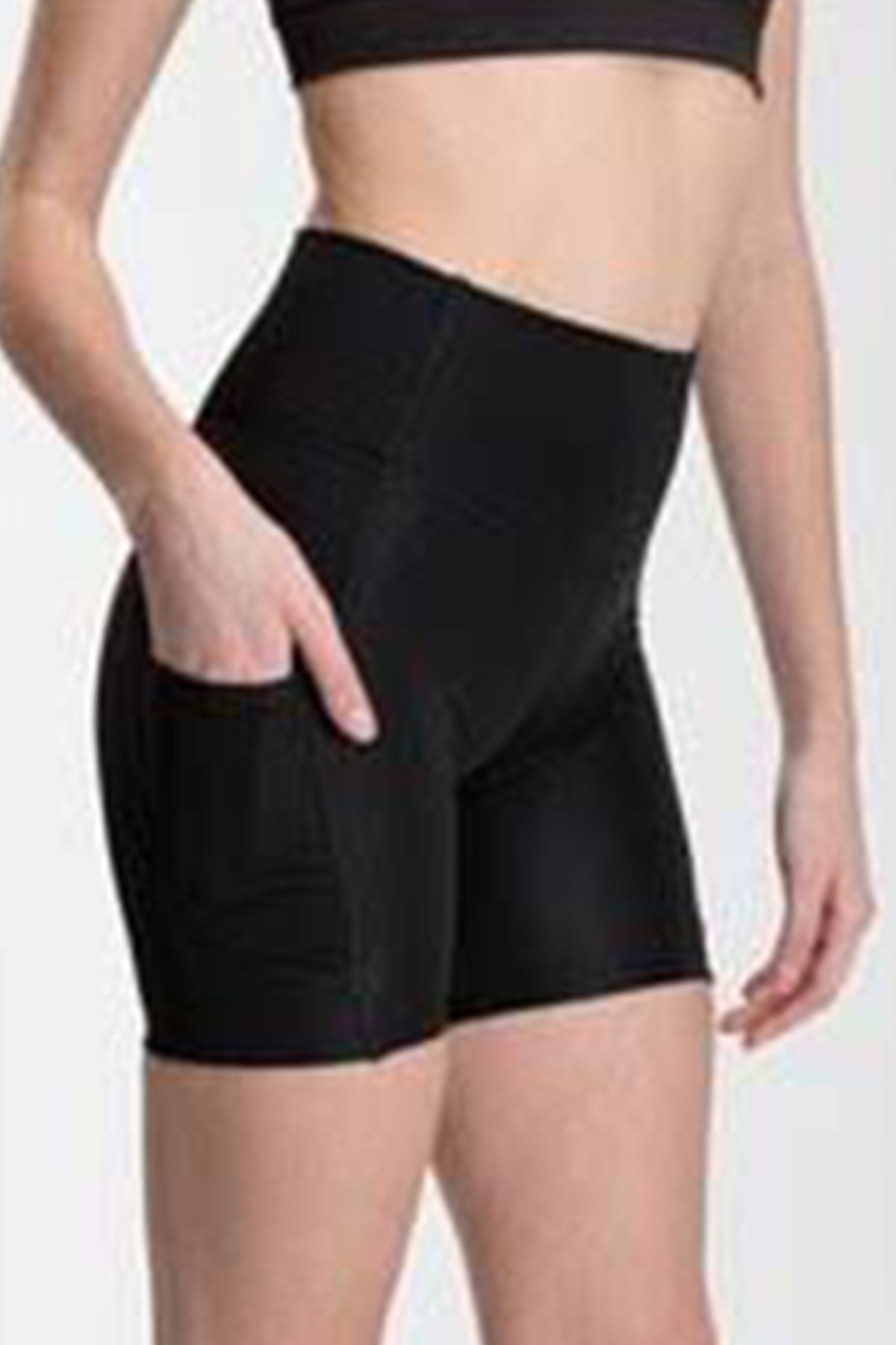 Meg Kadın Korse Toparlayıcı Şort - Siyah - Thumbnail