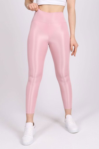 MEG STYLE - Meg Kadın Tayt Disco Yüksek Bel Toparlayıcı - Pudra