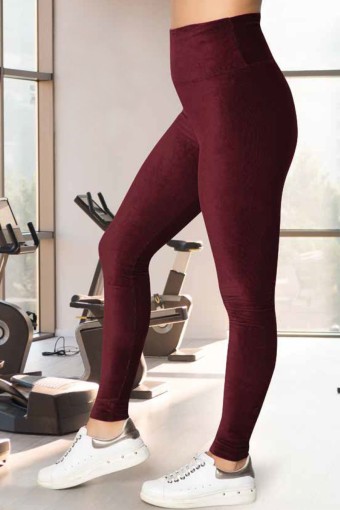 MEG STYLE - Meg Kadın Tayt Fitilli Kadife Yüksek Bel - Lacivert (1)