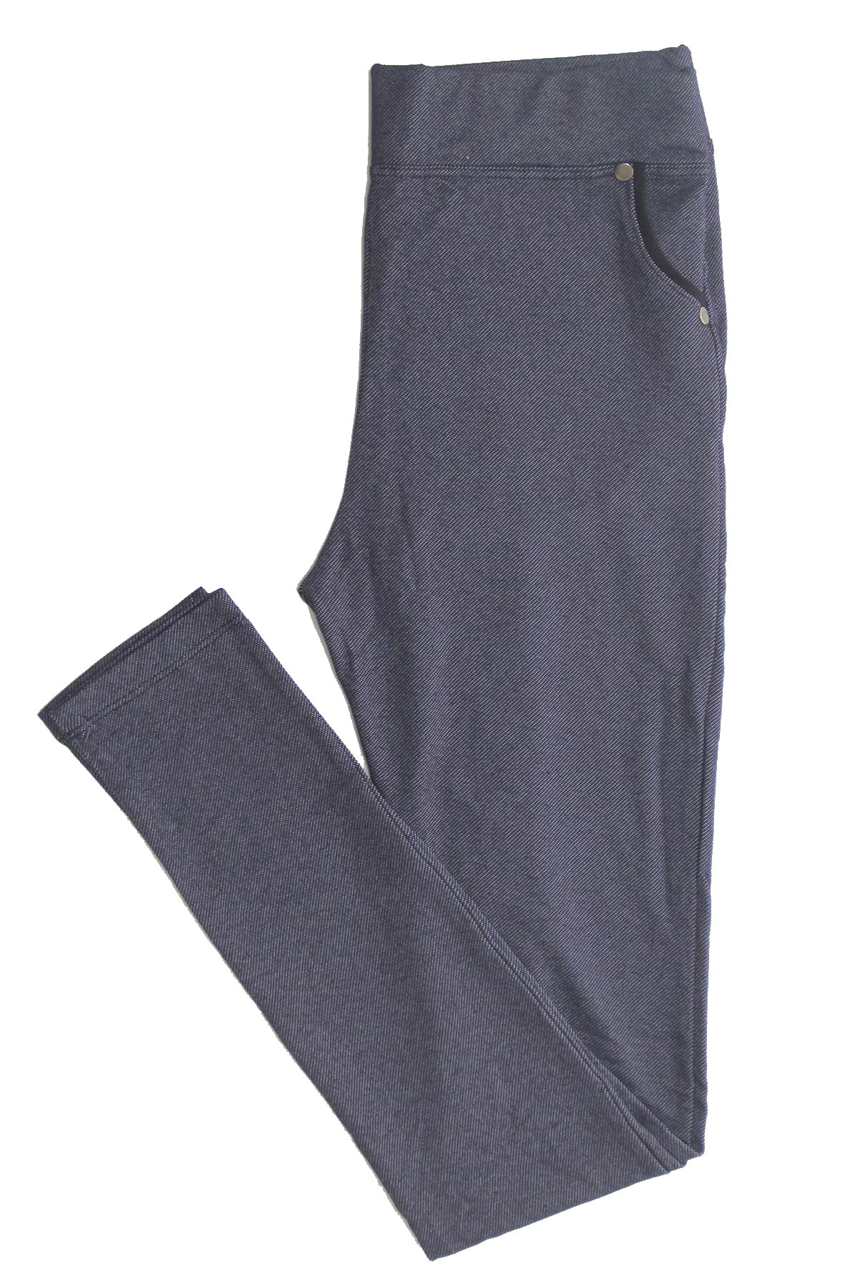 Meg Kadın Tayt Kot Desenli Cepli - Siyah - Thumbnail