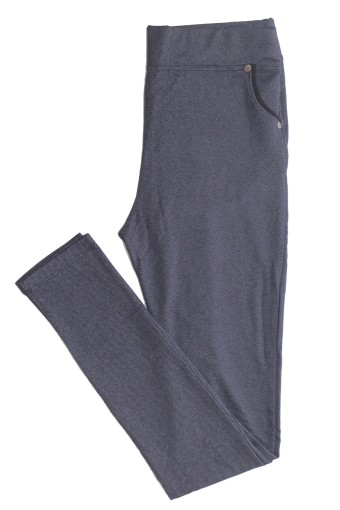 MEG STYLE - Meg Kadın Tayt Kot Desenli Cepli - Siyah (1)