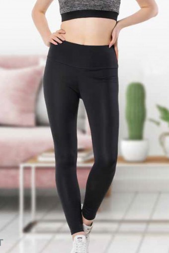 MEG STYLE - Meg Kadın Tayt Yoga Yüksek Bel - Siyah