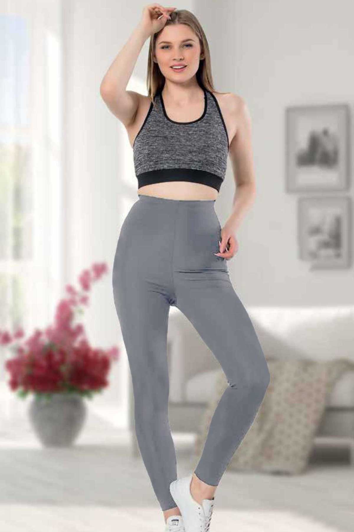 Meg Kadın Tek Alt Eşofman Dar Paça Düz - Siyah - Thumbnail