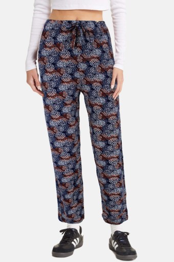 MEG STYLE - Meg Kadın Tek Alt Pijama Geniş Paça Viskon - Çok Renkli/9