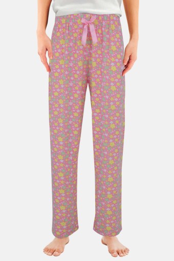 MEG STYLE - Meg Kadın Tek Alt Pijama Geniş Paça Viskon - Pembe