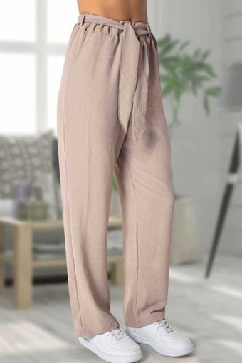 MEG STYLE - Meg Style Kadın Pantolon Ayrobin Cepli - Kahverengi