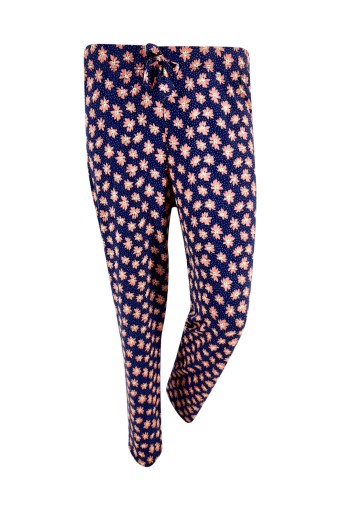 MEG STYLE - Meg Style Kadın Tek Alt Cepli Desenli Pantolon - Lacivert