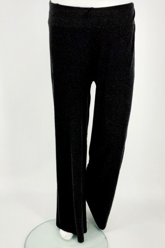 MEG STYLE - Meg Style Kadın Tek Alt Bol Paça Düz Yün - Füme