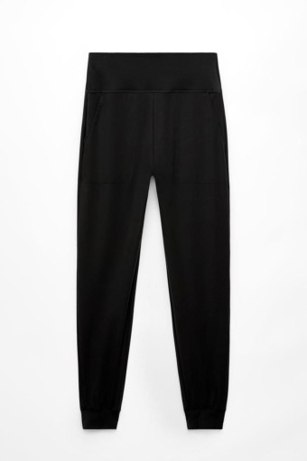 MEG STYLE - Megfit Kadın Jogger Tek Alt Pantolon Cepli - Siyah (1)