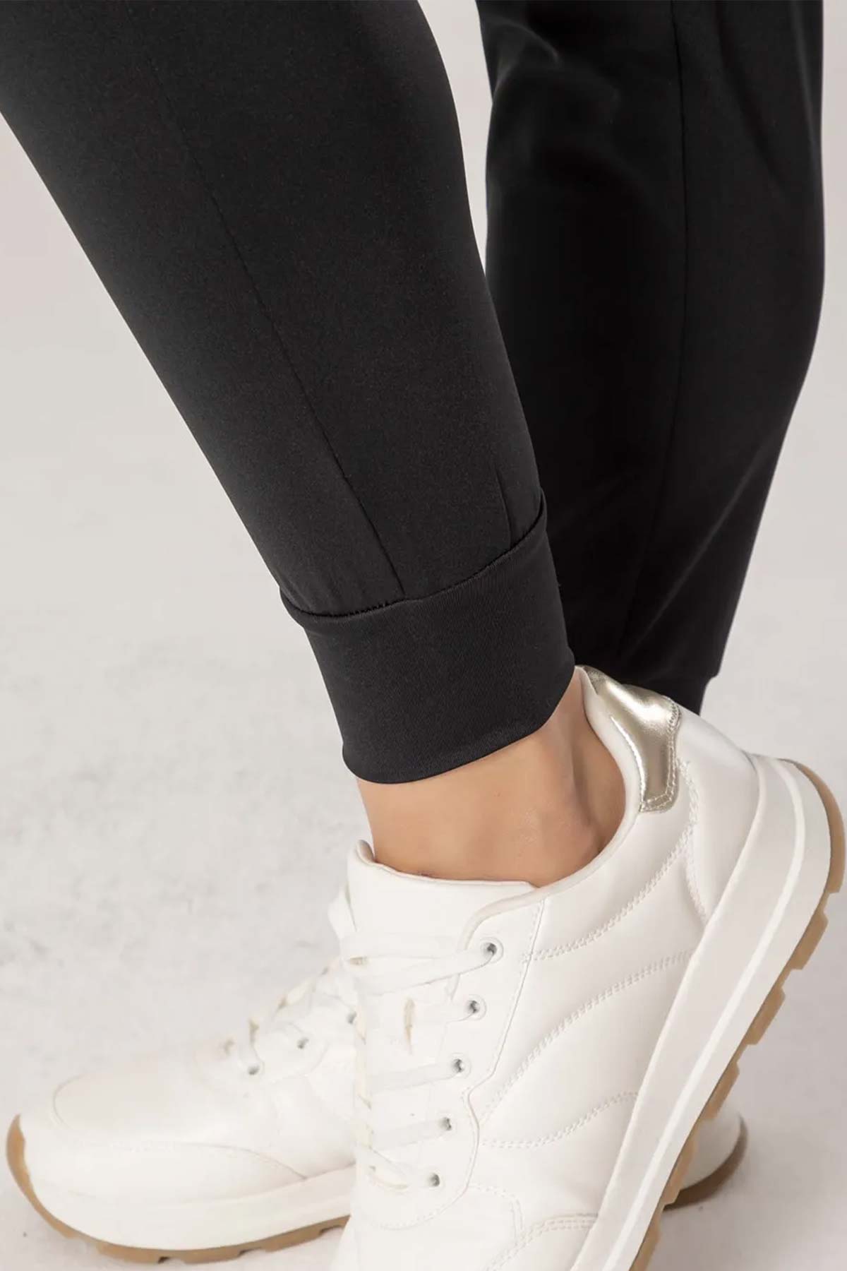 Megfit Kadın Tek Alt Tayt Pantalon Cepli - Siyah - Thumbnail