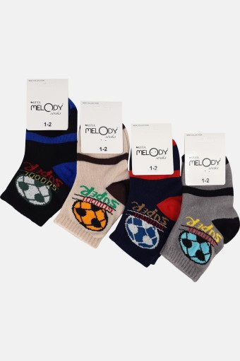 Melody Çorap - Melody Erkek Bebek Pamuklu Soket Çorap Desenli (1)