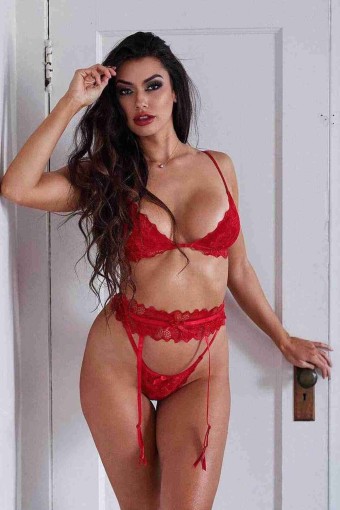 MERRY SEE - Merry See Kadın Fantezi Jartiyer Takım Sütyen Külotlu