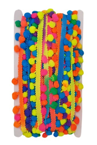 PINAR-TUHAFİYE HIRDAVAT - Metre Ponpon Şerit Düz Renk (1)