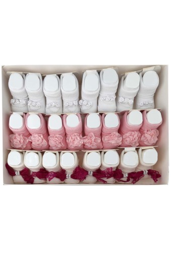 MİNİ DAMLA - Mini Damla Unisex Bebek Aksesuarlı Ayaklı Çorap