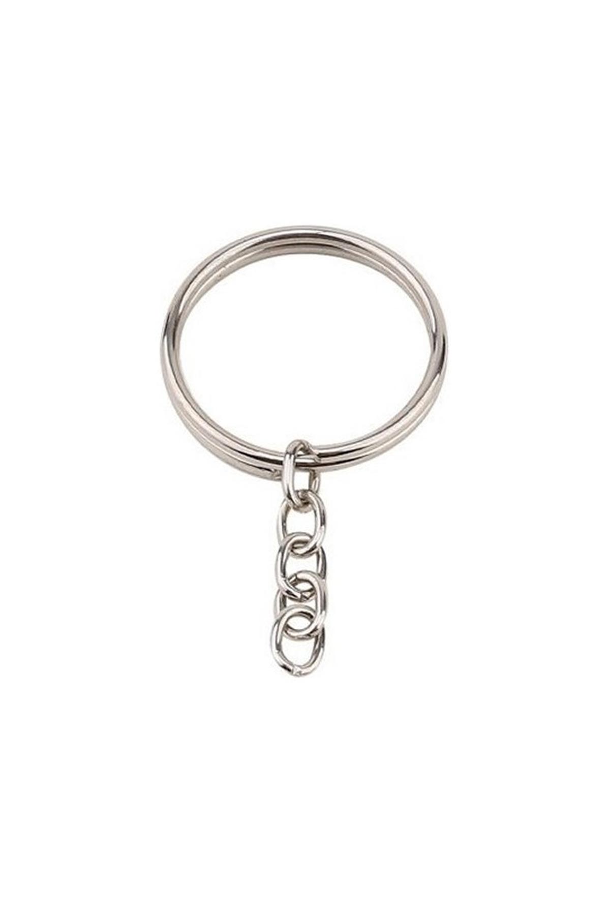 Mir Metal Zincirli Anahtarlık Halkası 25 mm 1000''li - Thumbnail