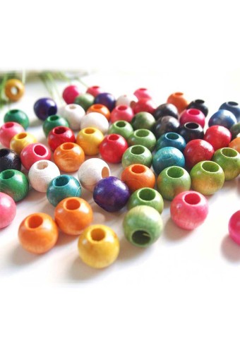 MİR - Mir Plastik Ahşap Verniksiz Amigurumi Boncuk 17 Mm 500 GR (1)