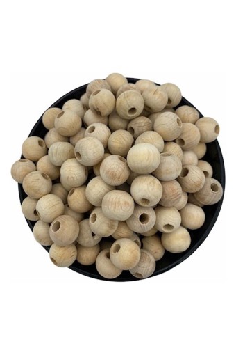 MİR - Mir Plastik Amigurumi Verniksiz Tahta Boncuk 14mm 500 Gram