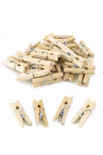 MİR - Mir Plastik Renkli Küçük Tahta Mandal 1000 Adet (1)